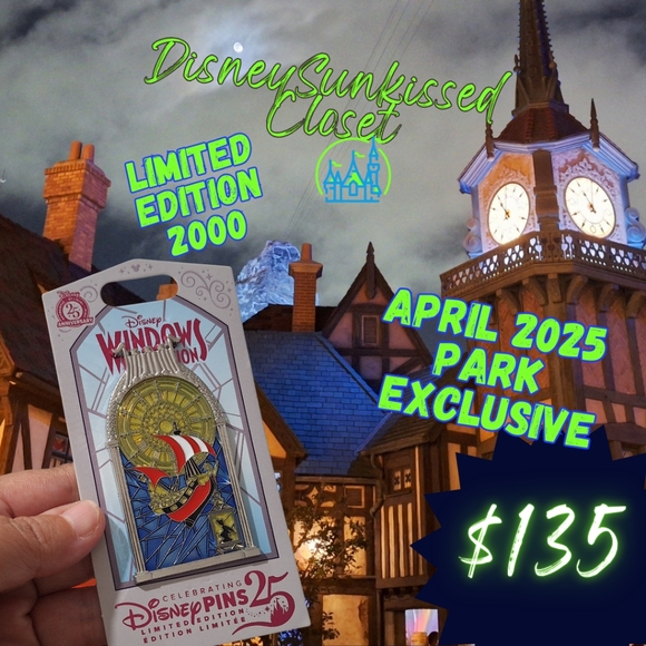 Disneyland Exclusive Authentic Trading Pin Windows Attraction Peter Pan Flight - Picture 1 of 2